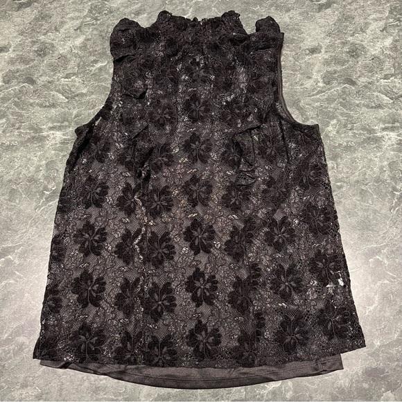 Cable & Gauge Tops Cable Gauge Top High Neck Lace Size Medium